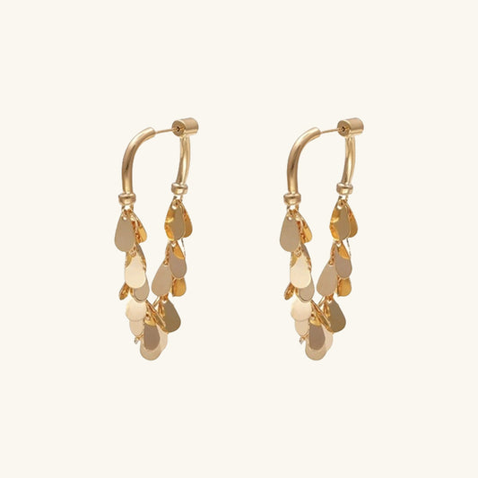 Shining Golden Wind Chime Earrings