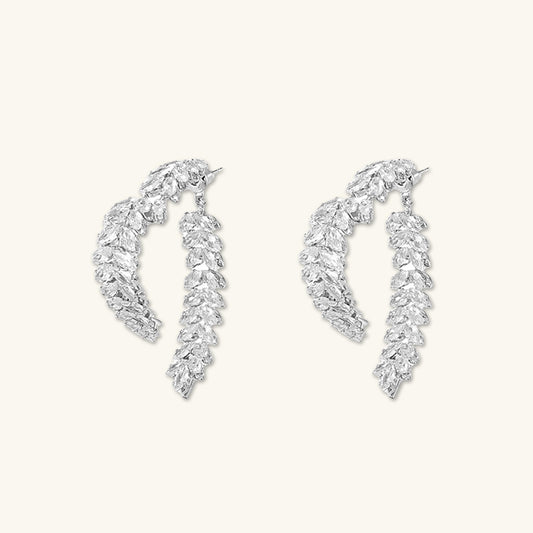 French Crystal Love Earrings